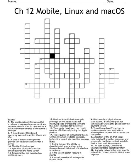 The Crossword Solver found 30 answers to "cia relative", 3 letters crossword clue. . Linux relative crossword